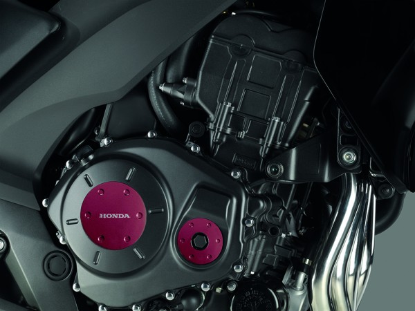 Ornamento alloggiamento motore originale Honda CBF 1000 F Pearl Siena Red R320
