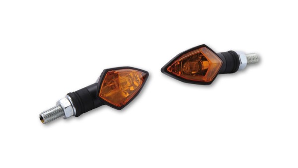HIGHSIDER Smart Rock lampadine Mini indicatore di direzione nero / lente arancione (coppia), anteriore e posteriore