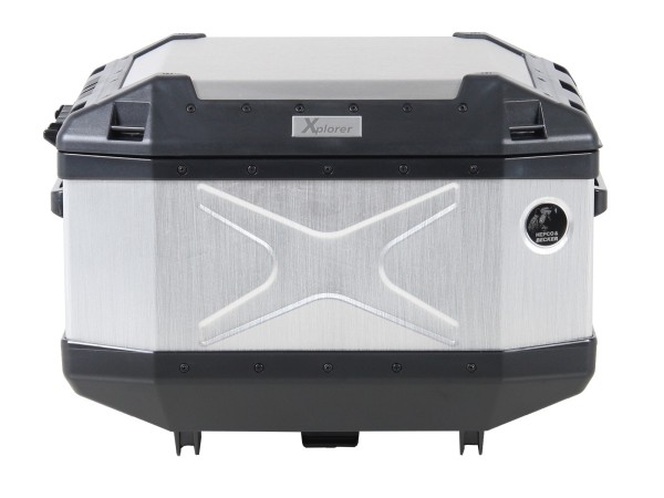 Topcase in alluminio Xplorer 45 argento Hepco & Becker