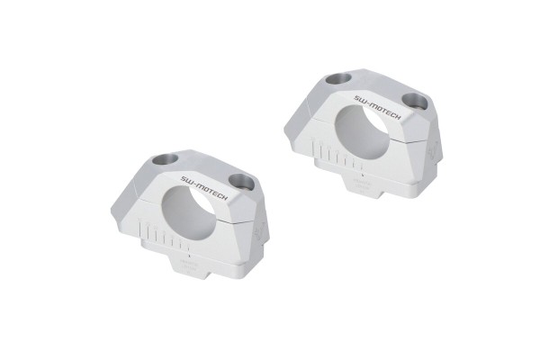 SW-Motech Riposizionamento variabile del manubrio, argento per manubrio Ø 32 mm, H=30 mm per BMW S 1000 XR - SW Motech