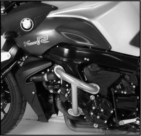 Protezione motore nera per BMW K 1200 R (05-08)/Sport (07-08)/K 1300 R (09-16) Hepco & Becker