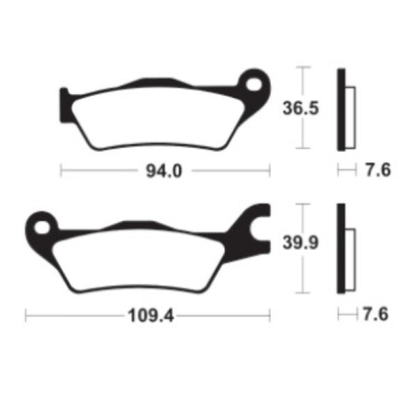 Pastiglie freno Tecnium organiche - MA451