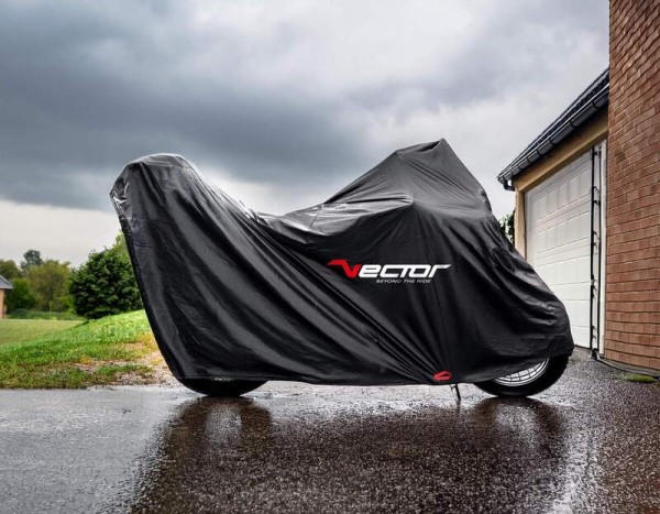VECTOR H2O Telone interno/esterno per moto/scooter con parabrezza alto - Nero