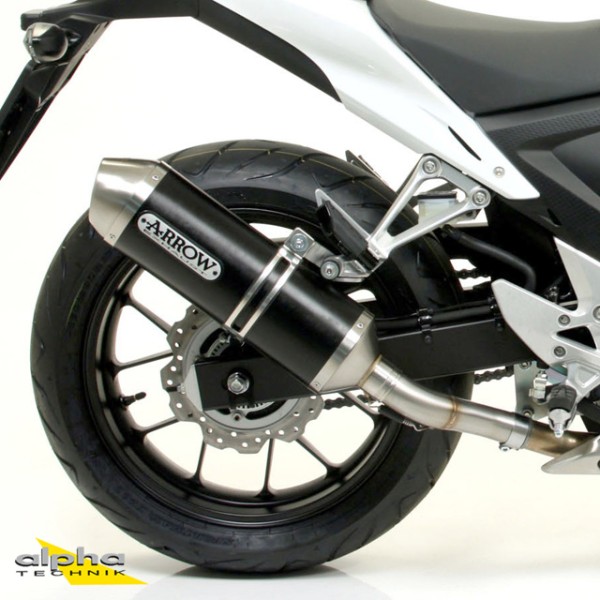 ARROW Auspuff RACE TECH für Honda CB500F / CBR500R / CB500X 2013- aus Aluminium, schwarz