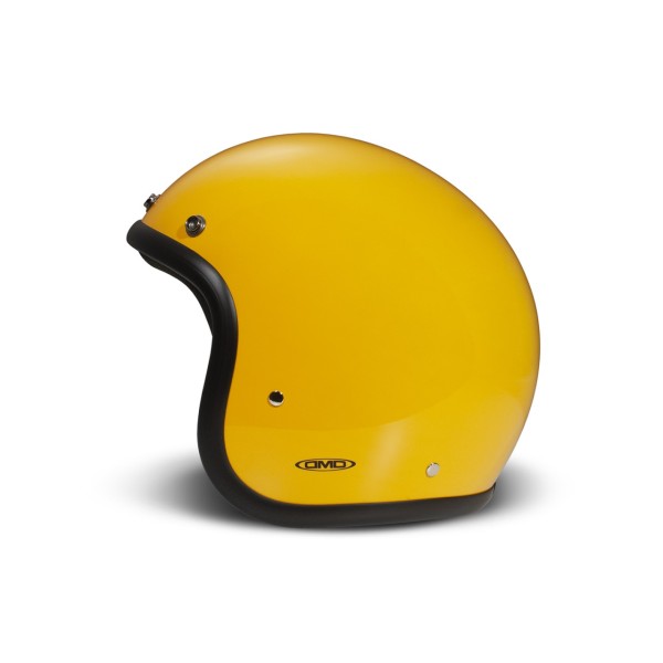 DMD Jet Helmet Retro, giallo, lucido, giallo, fibra di vetro, ECE 22.06