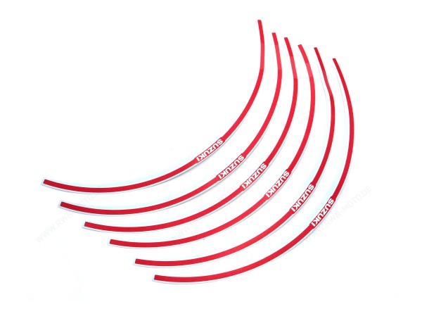 Decorazione bordo cerchio rosso per Suzuki GSX-8R (24-) Originale