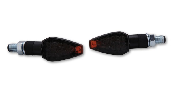 HIGHSIDER Smart Peak Indicatore LED alloggiamento nero / lente grigio fumo (coppia), anteriore e posteriore
