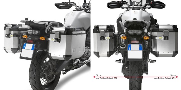 Portavaligie laterale per Yamaha XT1200Z Super Tenere (Bj.10-18) / XT1200ZE Super Tenere (Bj.14-18) Oppure