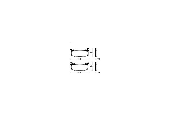 Pastiglie freno Tecnium Racing in carbonio sinterizzato - MCR512