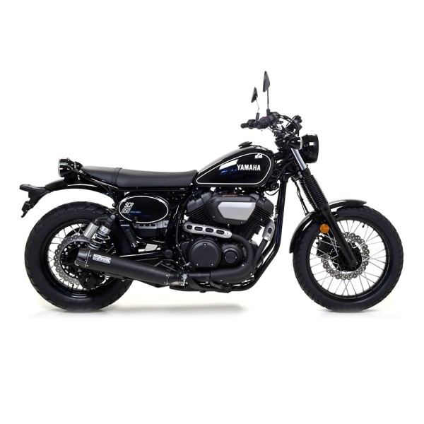 ARROW Auspuff REBEL DARK für Yamaha SCR950 2017-, Edelstahl schwarz (Nur mit ARROW Krümmer)