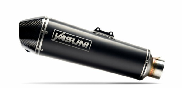 Yasuni Scooter 4 Black Edition sistema completo acciaio inox nero/carbonio tappo terminale Honda Forza 300
