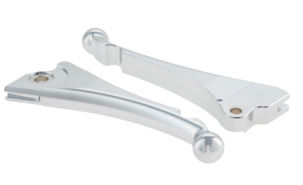 Set leve freno sportive "Shorty 3D" sinistra/destra per Vespa LX/​LXV/​S/​Primavera/​Sprint, cromo