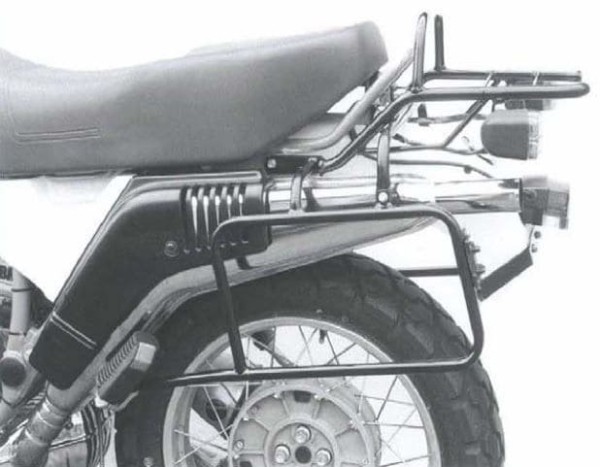 Portapacchi tubolare Topcase nero per BMW R 65 G/S (87-92)/R 80 G/S (80-87) Hepco & Becker