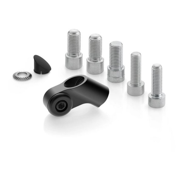 Adattatore specchio RIZOMA "Side Mount" L 42,5 mm per Vespa, anodizzato nero