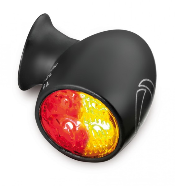 Indicatore di direzione Kellermann, luce posteriore e freno, Atto DF, acciaio, LED, HL/HR 12 V, nero opaco