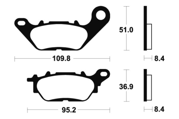 Pastiglie freno organiche per scooter Tecnium - ME358