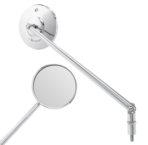Specchio standard per Vespa, filettatura destra, cromo