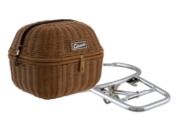 Kit cestino "Classic" con portapacchi per Vespa LX/LXV/S 50-150cc, marrone