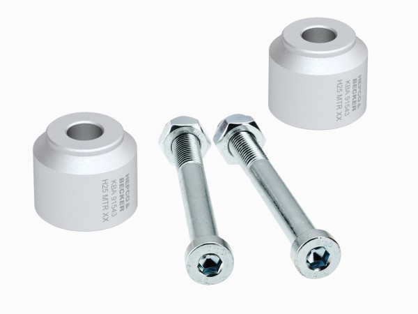 Riser manubrio H=25 mm argento per BMW G 310 R (16-) Hepco & Becker