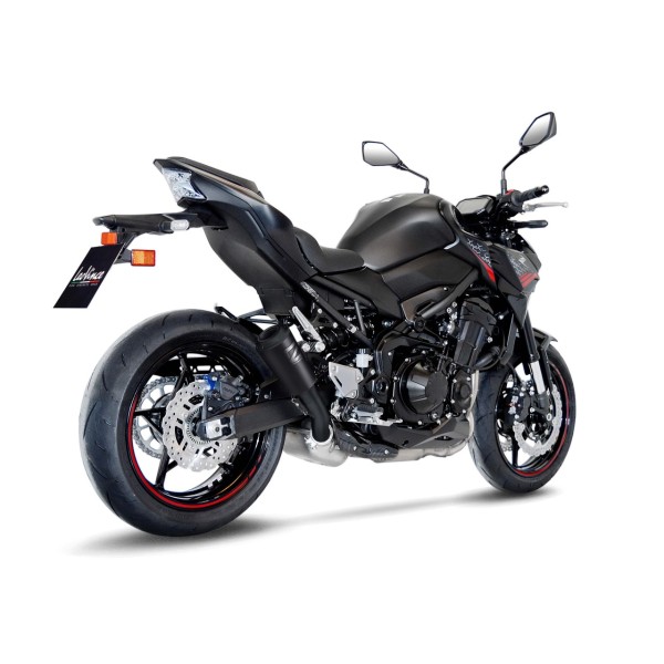 Sistema di scarico LeoVince LV 10 Full Black per Kawasaki Z 900, nero, slip on, Euro4+5, certificato E
