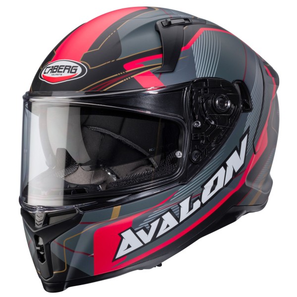 Caberg casco Avalon X Optic nero opaco/grigio rosso