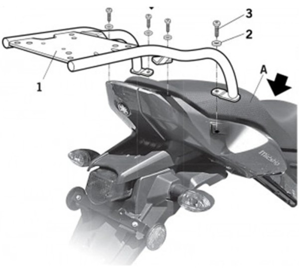 SHAD Top Case Träger - YAMAHA FZ16 - FZ16S (2013 - 2015)