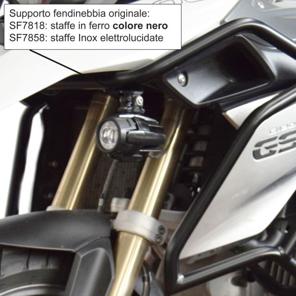Staffa in acciaio inox per fendinebbia per BMW R 1200 GS LC (13-16)