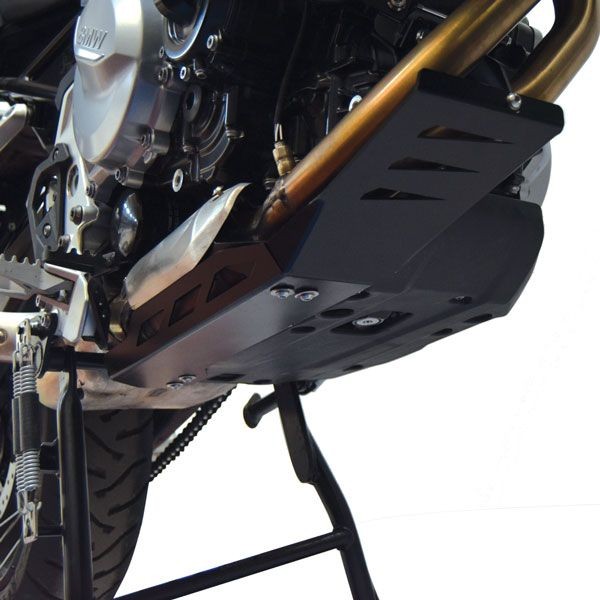 Protezione scarico sotto motore per BMW F 850 GS (18-22), alluminio, nero