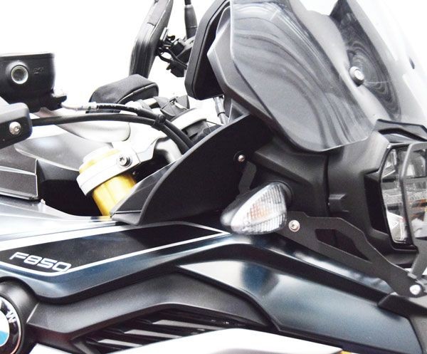 Spoiler deflettori aria superiori per BMW F 850 GS (18-21), nero opaco