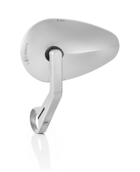 Specchietto da manubrio RIZOMA "Reverse Radial" destro o sinistro per Vespa, anodizzato argento