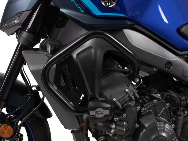 Protezione motore con cuscinetti di protezione per Yamaha MT-09 (24-) Hepco & Becker