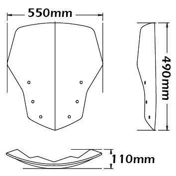 Cupolino basso per BMW K 1200 GT /K 1300 GT, trasparente