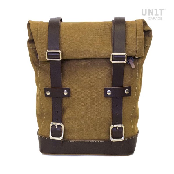 Borsa laterale in tela 10L-14L - Beige/Marrone - Unit Garage