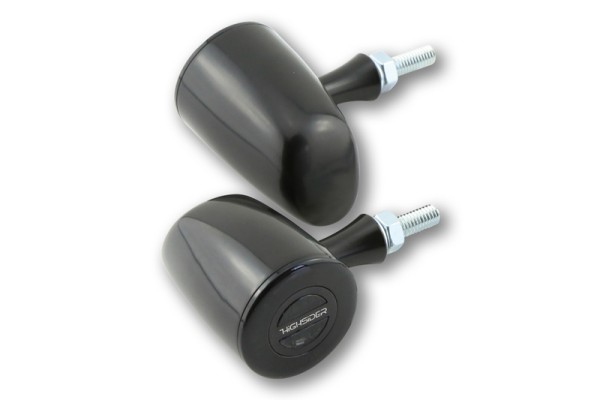 HIGHSIDER Pro Rocket Classic LED Indicator Housing Nero / Lens Smoke Grey (coppia), anteriore e posteriore