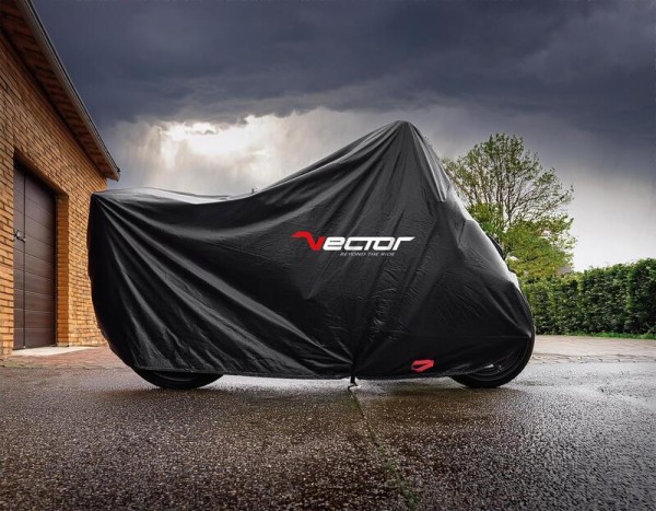 VECTOR Telone esterno in cotone per moto/scooter - Nero - 2XL