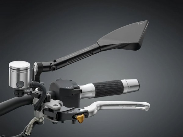 Specchio RIZOMA "TOMOK" destro per Vespa, anodizzato nero