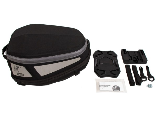 Royster Rearbag Sport borsa posteriore nera/grigia incl. Seatpad Basic Hepco & Becker