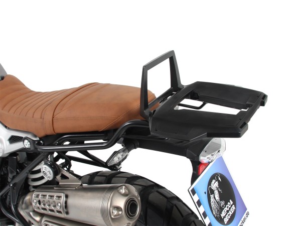 Porta bauletto in alluminio nero per BMW R nineT Scrambler (16-23) Hepco & Becker