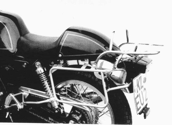 Portapacchi tubolare portavaligie superiore e portavaligie laterale cromato per Honda GB 500 Clubman (1992)