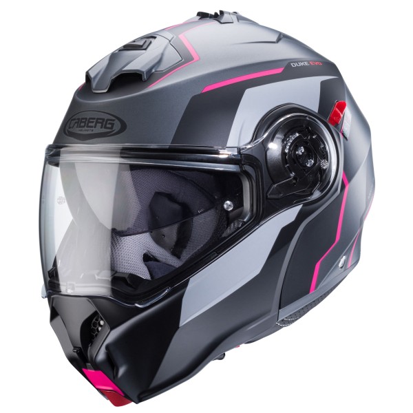 Caberg casco Duke Evo Move opaco-fucile metallizzato/nero-fucsia