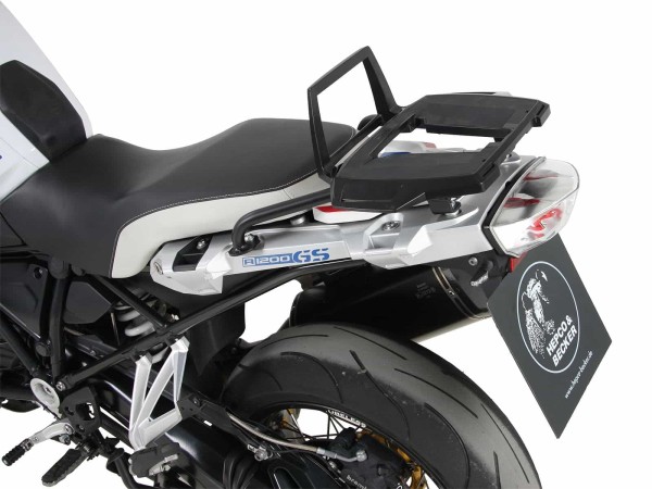 Portavaligie Alurack nero per BMW R 1250 GS con sella HP corta (19-23) Hepco & Becker