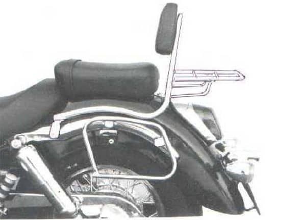 Portaborse tubolare in pelle cromato per Honda VT 750 C2 (97-03) Hepco & Becker