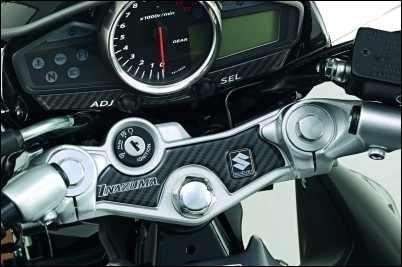 Decoro ponte a forcella e pozzetto, carbon look per Suzuki GW250 Inazuma BJ. 2013-2015