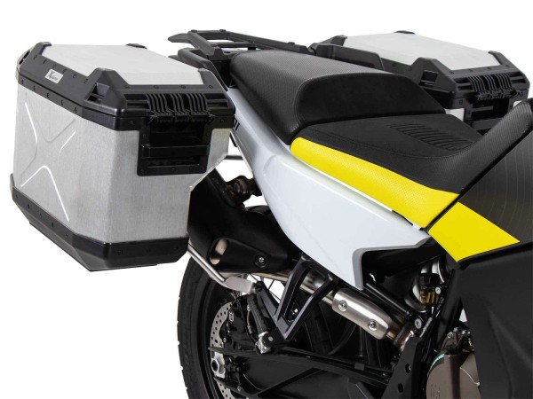 Valigia Xplorer argento + supporto per Husqvarna Norden 901 (22-) Hepco & Becker