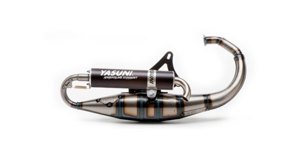 Sistema di scarico completo Yasuni Scooter R - Acciaio/Alluminio Nero