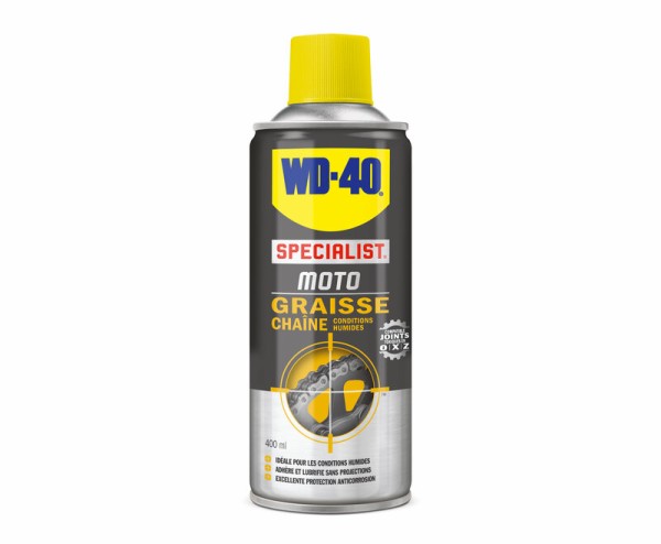 WD-40 Specialist® Cera per catene di moto in condizioni di bagnato - spray 400ml