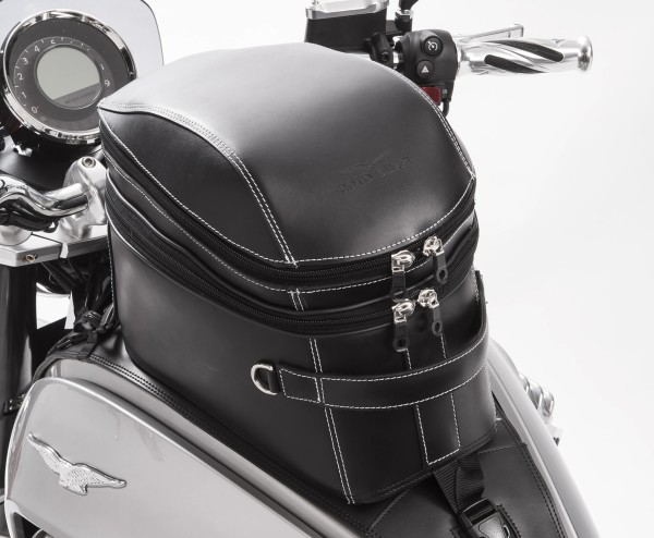 Borsa da serbatoio originale, in pelle, nera per Moto Guzzi Eldorado