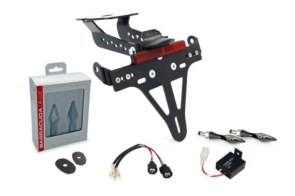 Porta targa (incl. indicatori di direzione Barracuda anteriori + posteriori) per Kawasaki Z 900 (20-)
