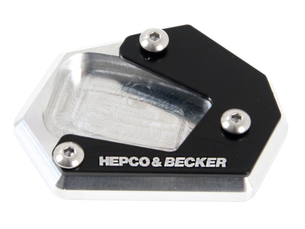 Piastra cavalletto laterale argento nero per Honda NC 700 S (12-13) /750 S/DCT (14-20) Hepco & Becker