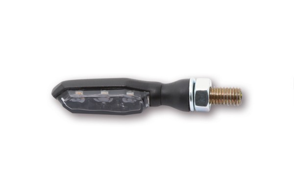 HIGHSIDER Pro Sonic-X1 LED alloggiamento indicatore nero / lente grigio fumo (coppia), anteriore e posteriore